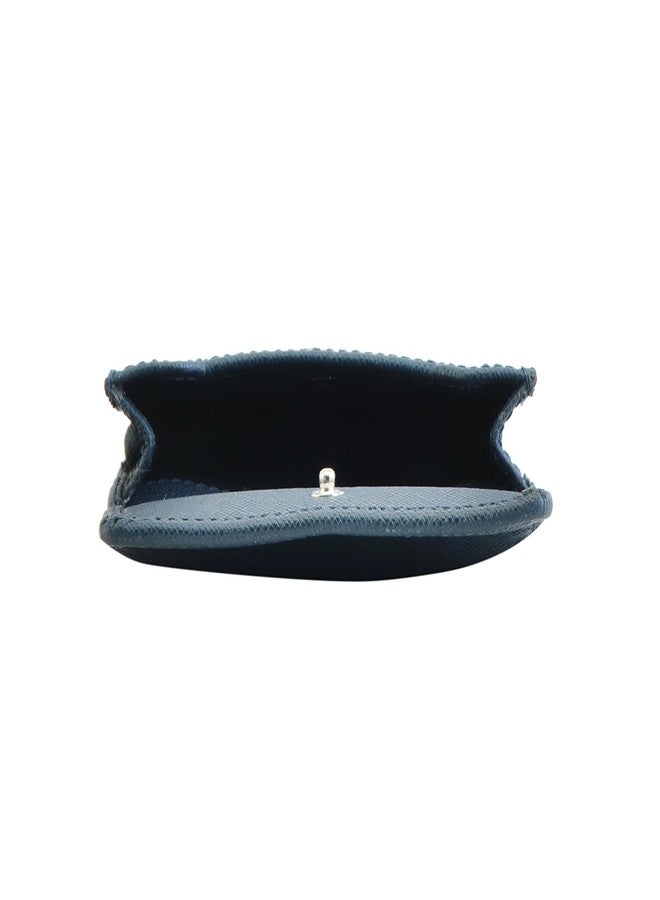 MANDAVA Safiano Genuine Leather Dark Blue Unisex Card Holder - Image 4